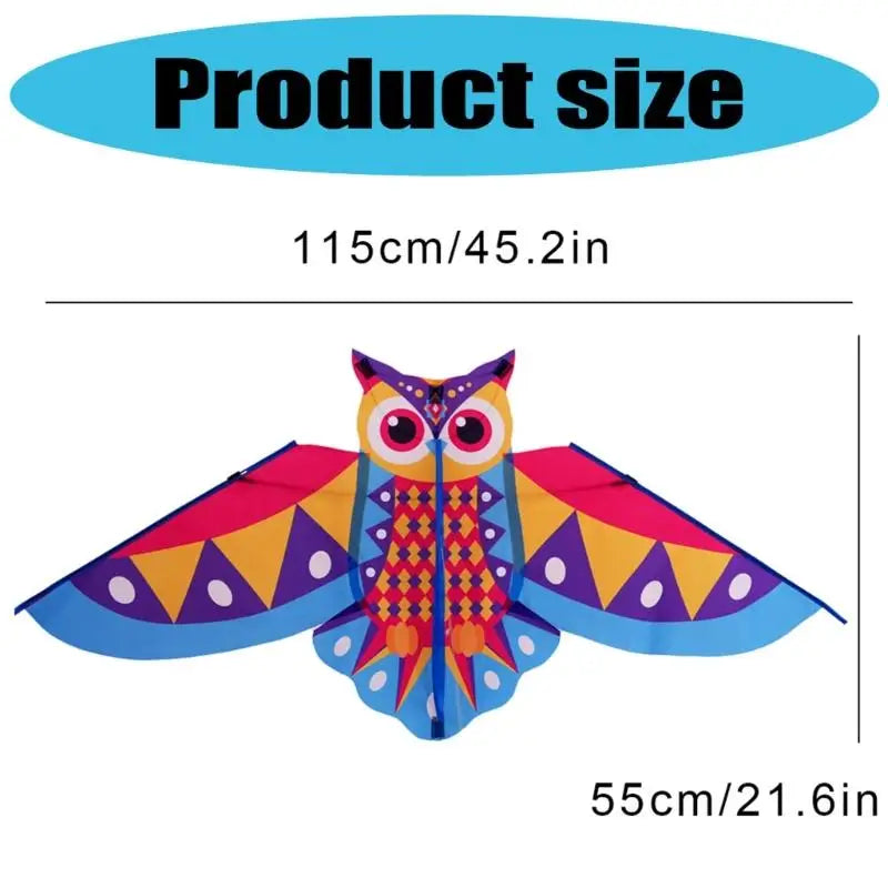 Children's Owl Kite – Easy to Fly, Bright Colors, Outdoor Fun