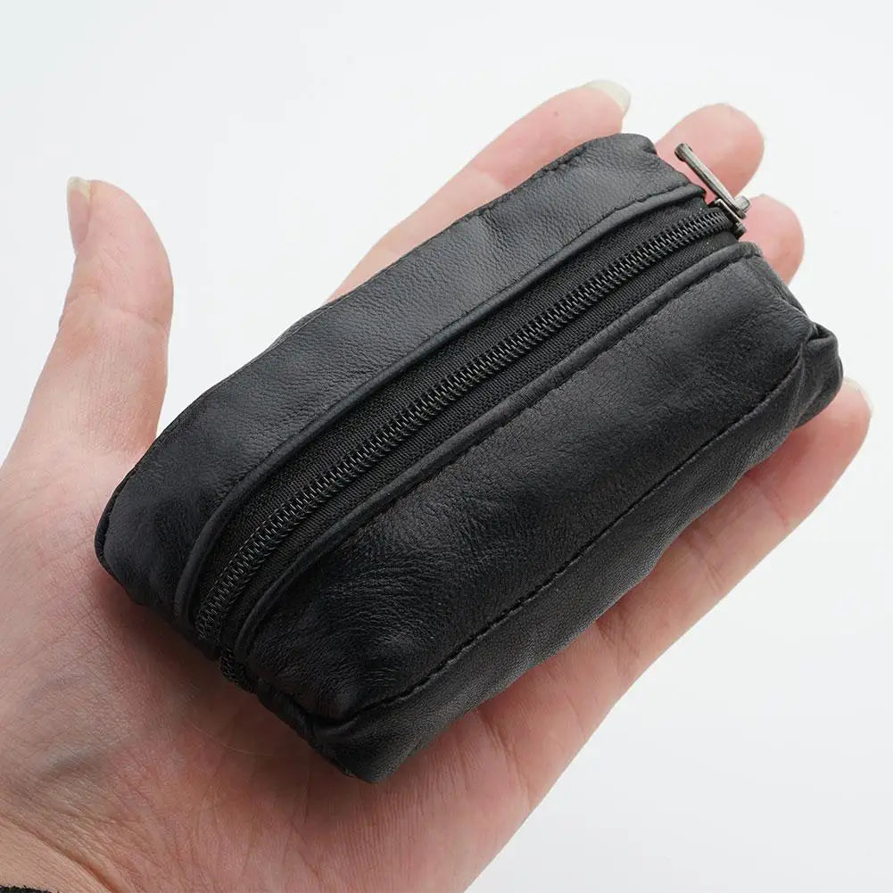 12 Small Black Coin Purse Women's Leather Key Bag Fashion Handbag