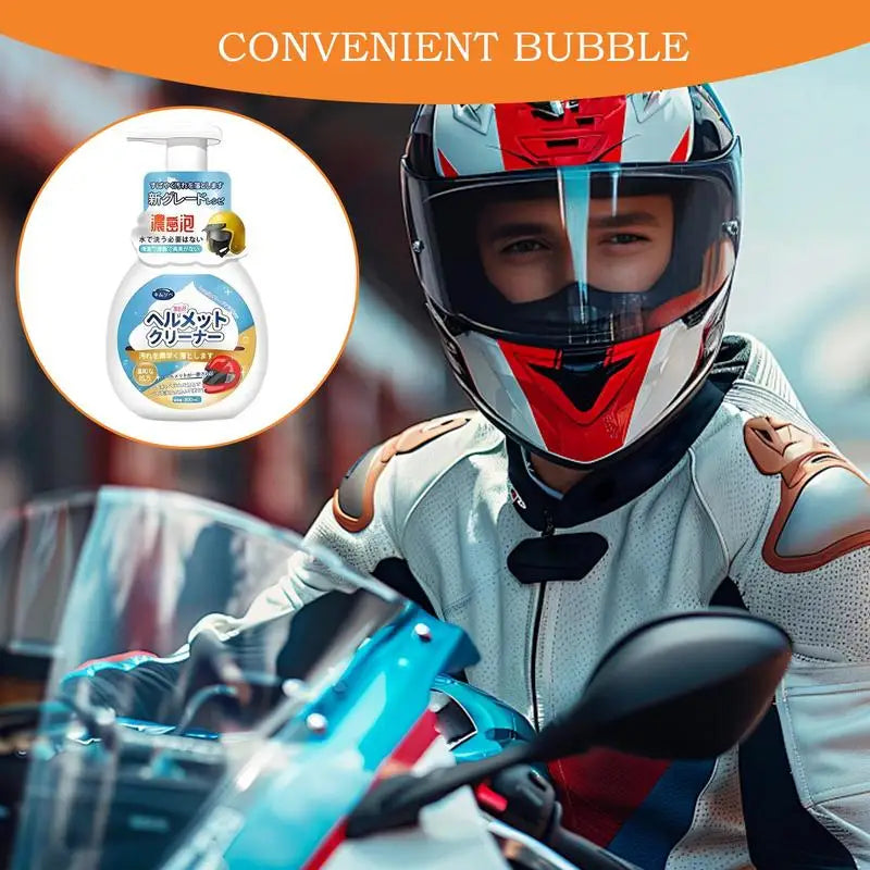 Motorcycle Helmet Foam Cleaner 300ml | No-Rinse Deodorizer