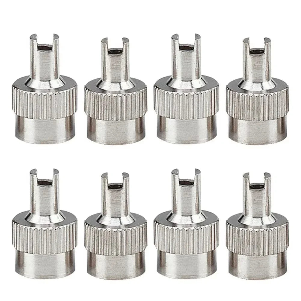 8-Pack Copper Tire Valve Stem Caps – Leakproof Slotted Head