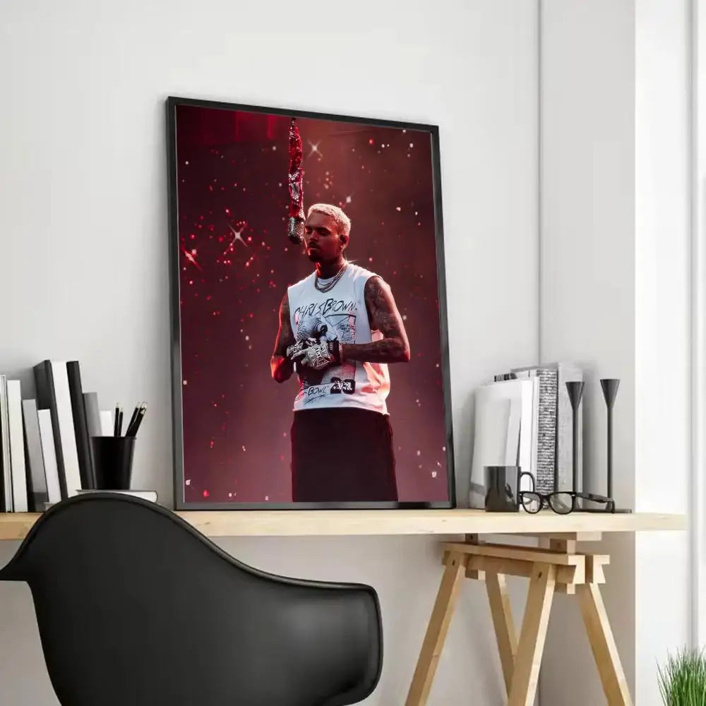 Chris Brown Canvas Wall Art Poster – Unframed Home Décor