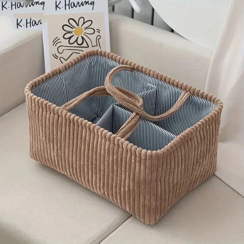 Large Bohemian Storage Basket | Multi-Compartment Organizer