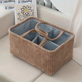Large Bohemian Storage Basket | Multi-Compartment Organizer