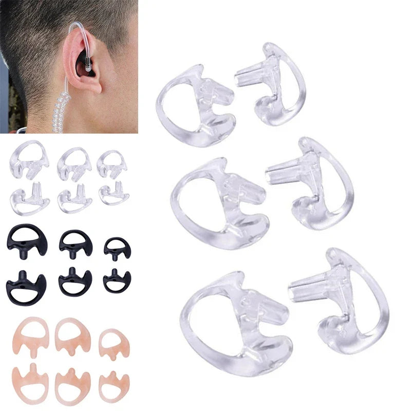 Soft Silicone Earmold Kit – 2-Way Radio Acoustic Coil Tube