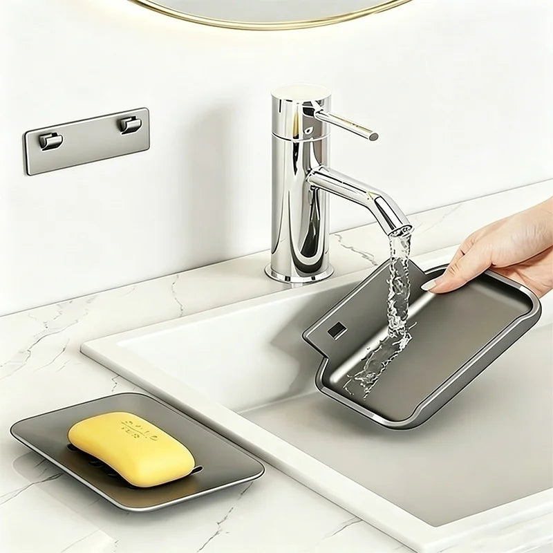 Corner Bathroom Shelf – Punch-Free Wall Mounted Storage Rack