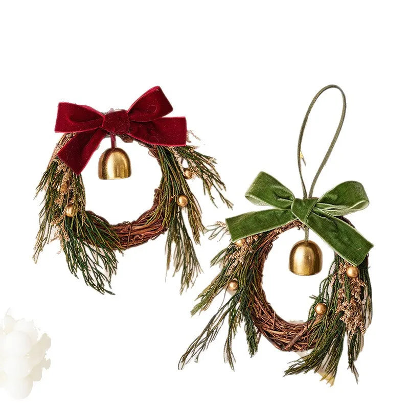 Christmas Decorations Bells Wreaths Tree Atmosphere Scene Home Decor