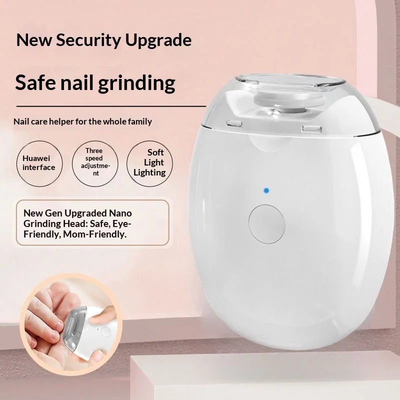 Baby Adult Manicure Care LED Light Electric Nail File Automatic