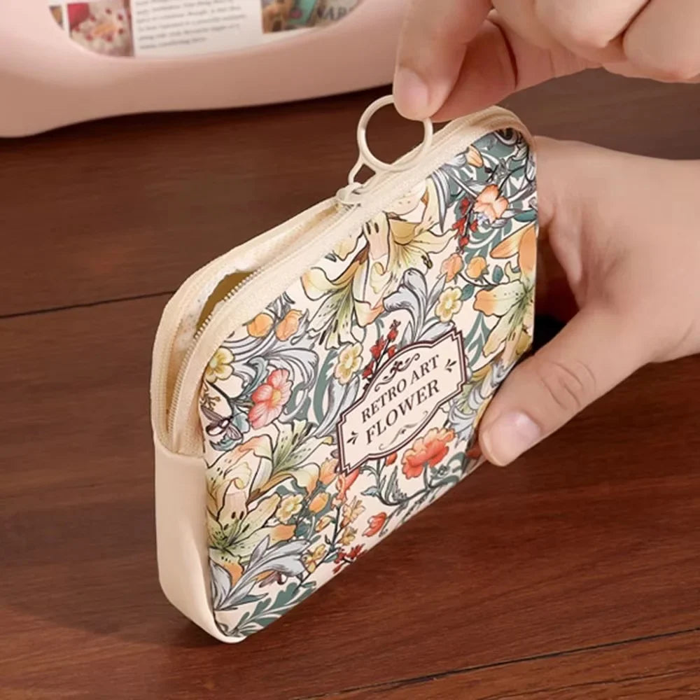 Women Girls Cosmetic Makeup Bag Coin Purse Large Capacity Sanitary
