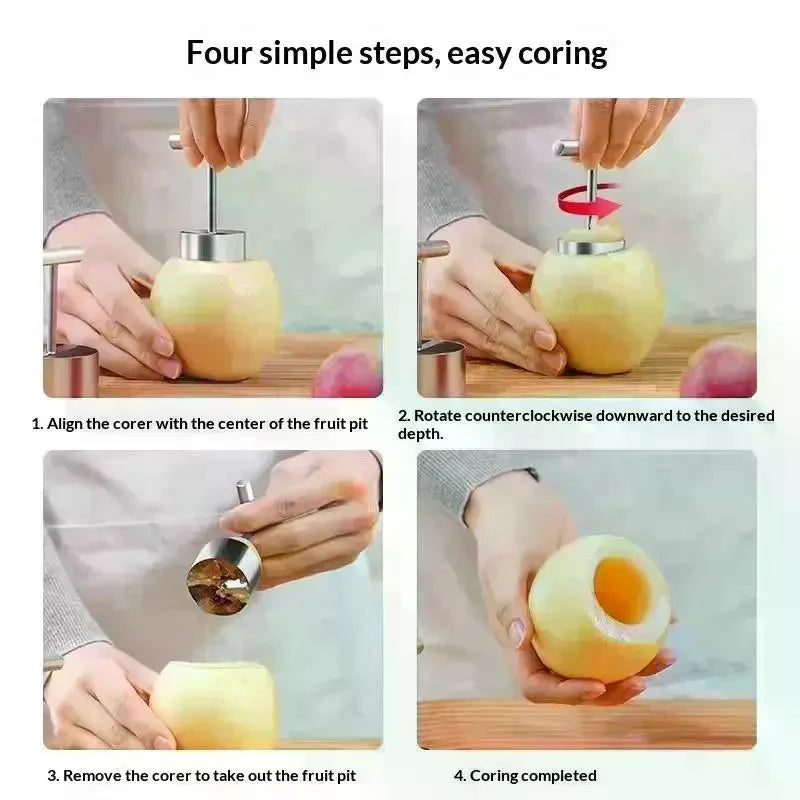 Stainless Steel Fruit Corer – Apple & Pear Core Remover