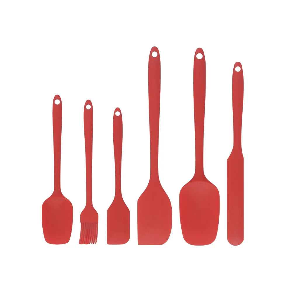6-Piece Silicone Spatula Set – Cake Frosting & Baking Kit