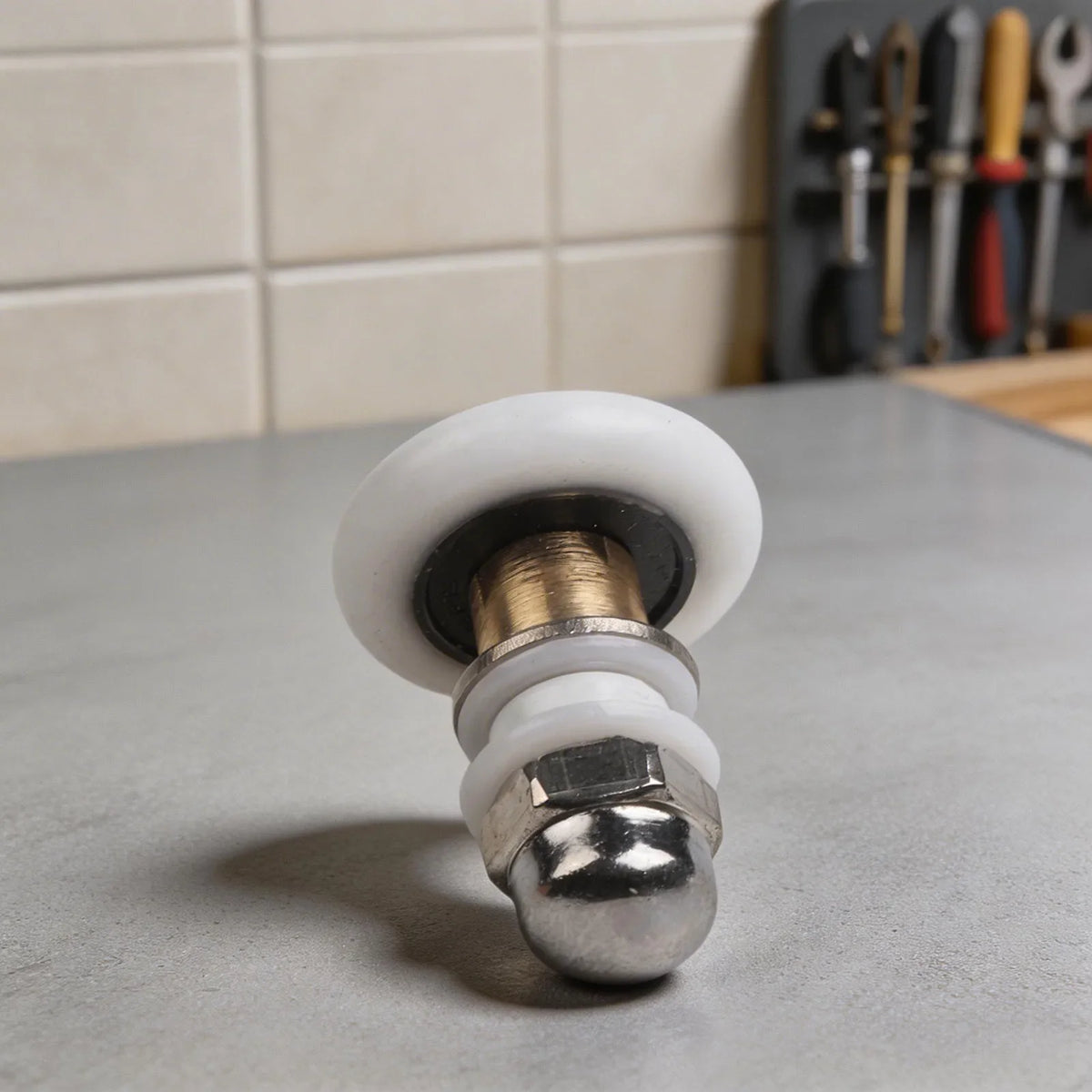 Sliding Shower Door Rollers Brass Center Replacement – Set of 4