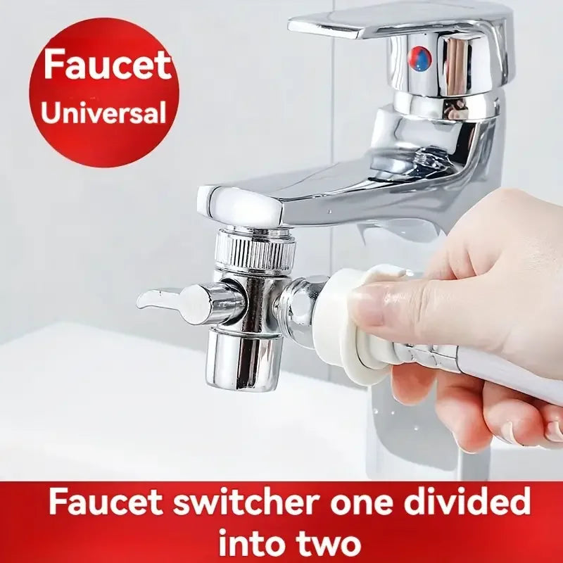 3-Way Faucet Diverter | Zinc Alloy, Silver Finish – YANKE