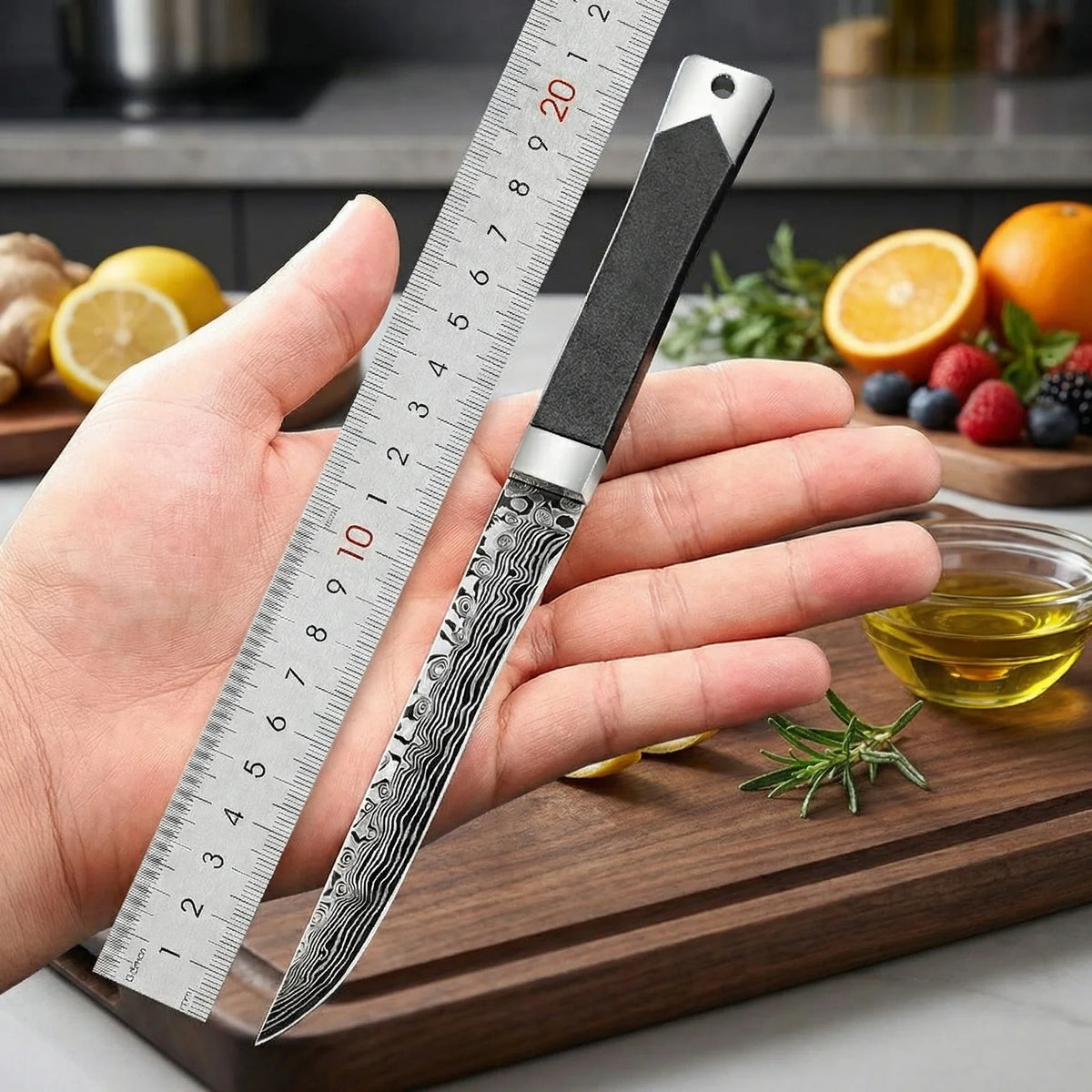 COOKCRAZE Damascus Steel Kitchen Knife – Peeler & Slicer Set