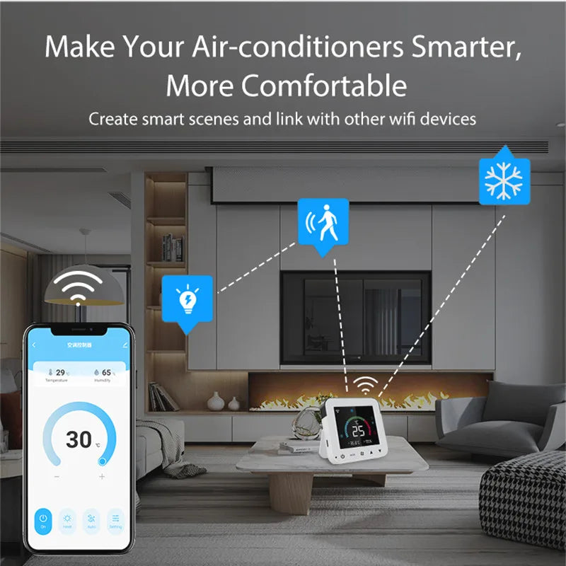Tuya Wifi Smart Air Conditioner Controller Temperature Humidity