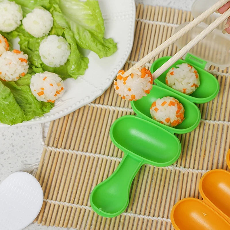 3-in-1 Rice Ball Shaker Mold – Onigiri & Sushi Maker