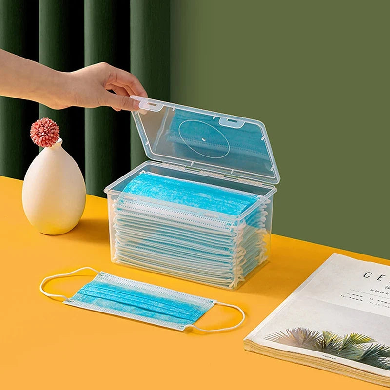 Dustproof Storage Box with Lid – Wipes & Mask Organizer