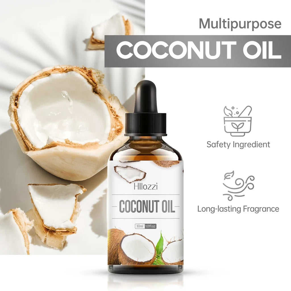 Hllozzi 30ml Pure Coconut Essential Oil – Skin Hair Aromatherapy