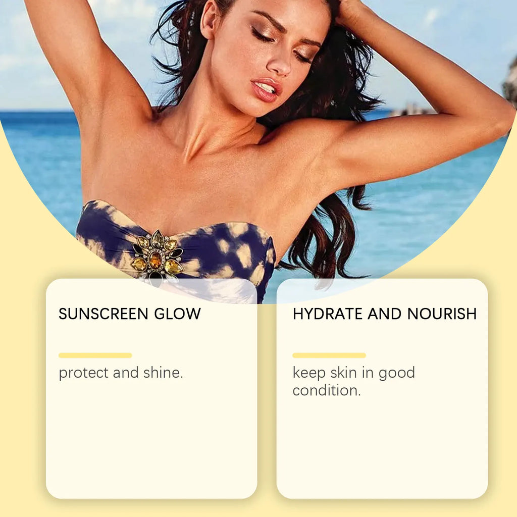 OceAura Glitter Sunscreen Spray – Shimmer SPF Face & Body 50ml