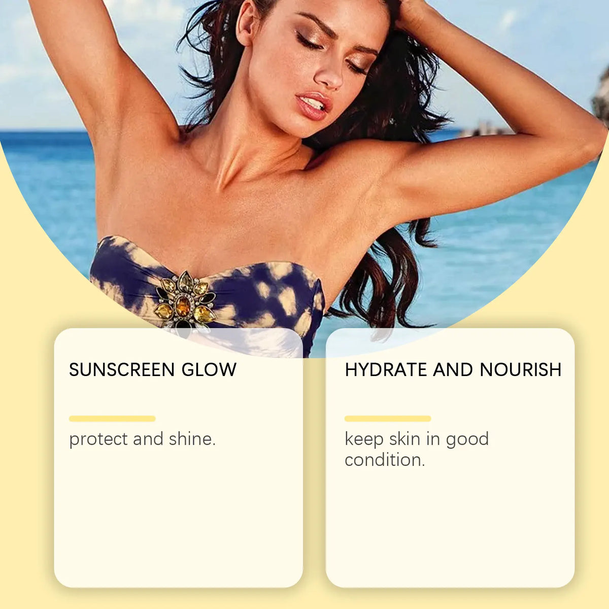 OceAura Glitter Sunscreen Spray – Shimmer SPF Face & Body 50ml