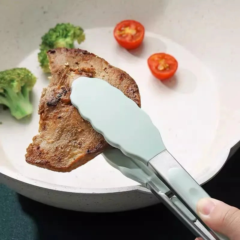 Silicone & Stainless Steel Kitchen Tongs – BBQ, Grill & Salad