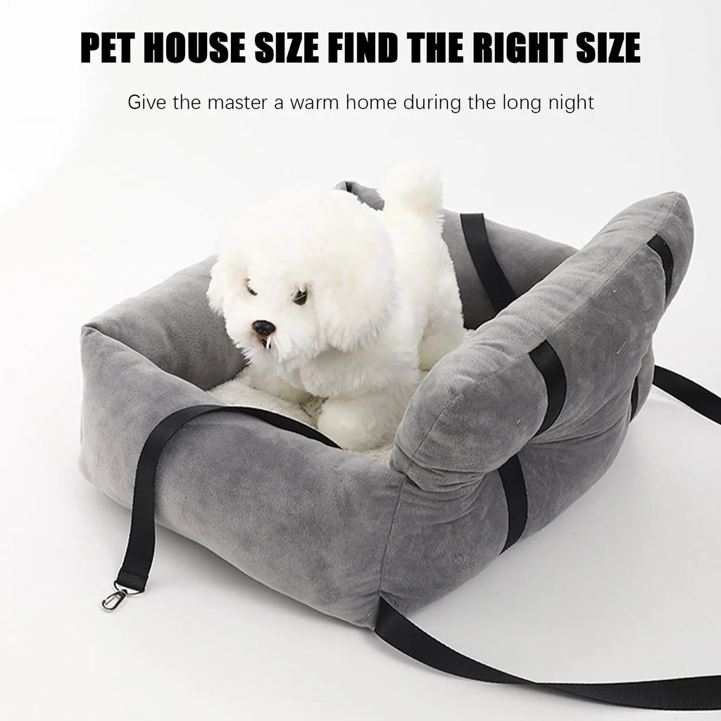 Dog Car Seat Pet Travel Booster Handle Safety Bed Dual-use Home