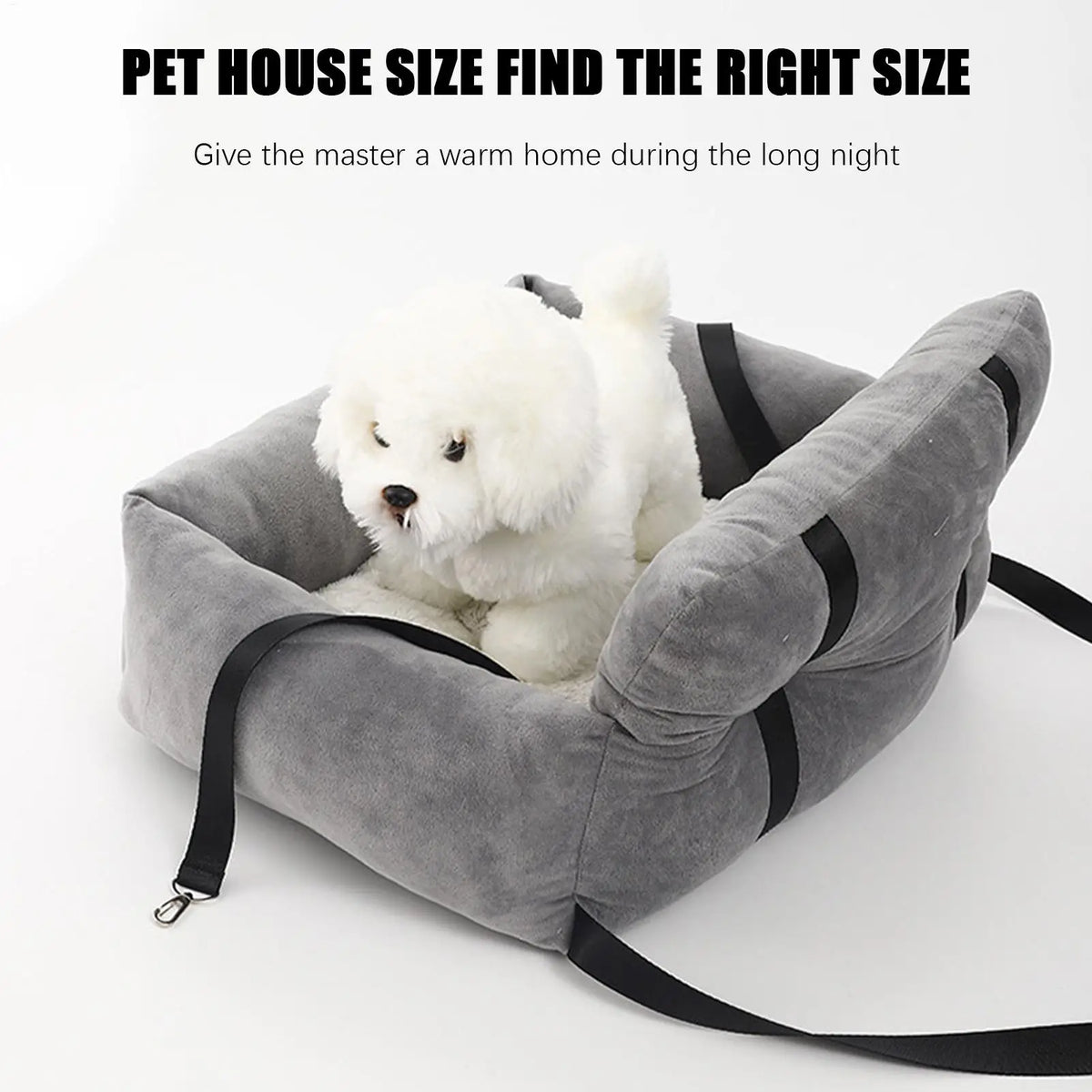 Dog Car Seat Pet Travel Booster Handle Safety Bed Dual-use Home