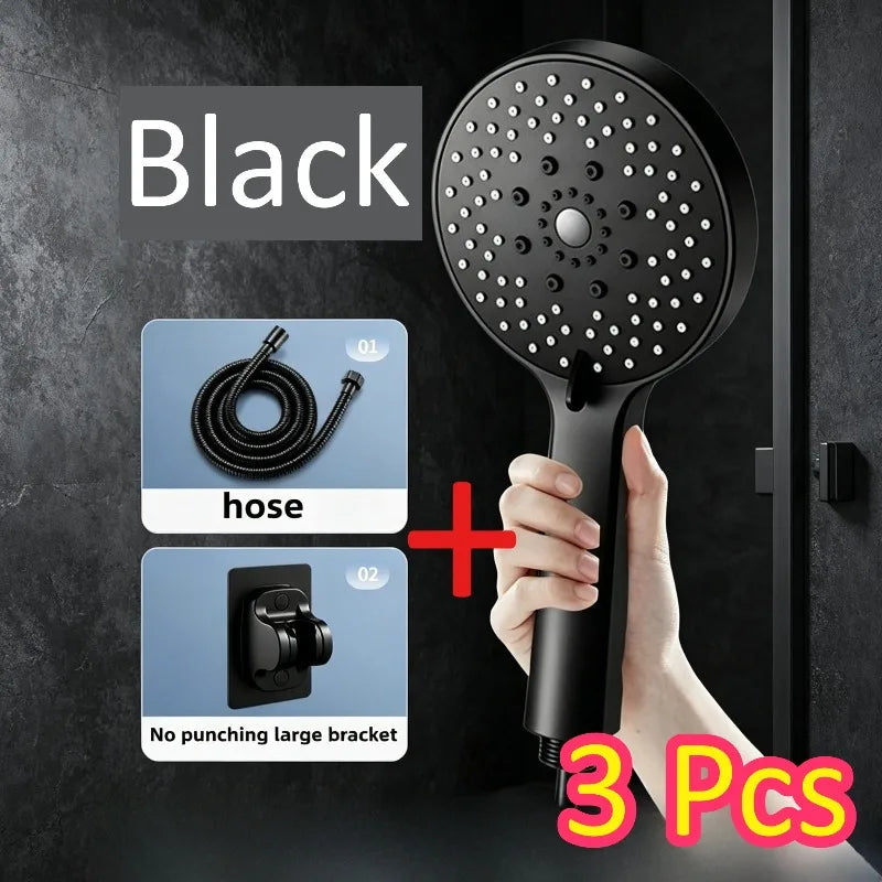 5-Mode High Pressure Handheld Shower Head | Black Water Saving