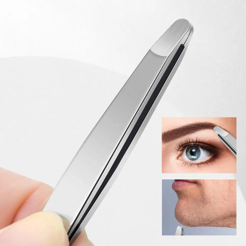 Stainless Steel Rounded Tip Tweezers | Eyebrow Shaping Tool