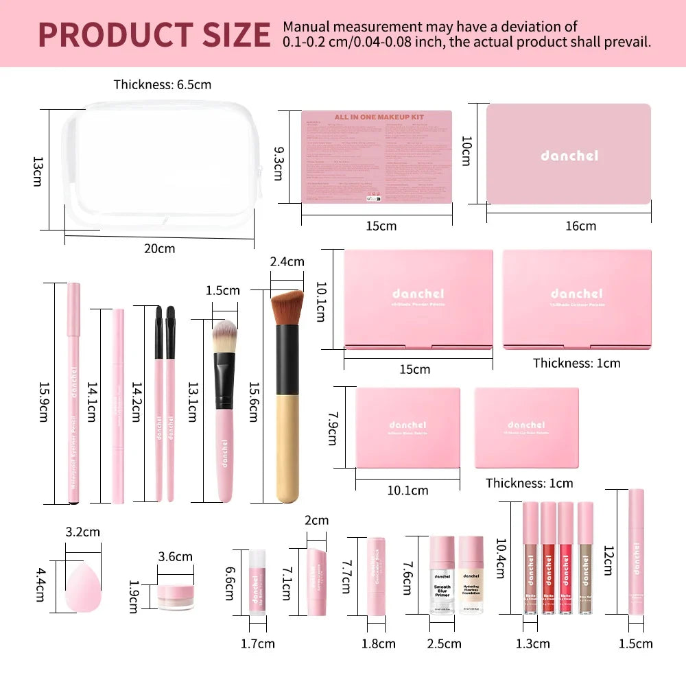ibcccndc 15-Piece Beginner Makeup Gift Set – All-in-One Kit