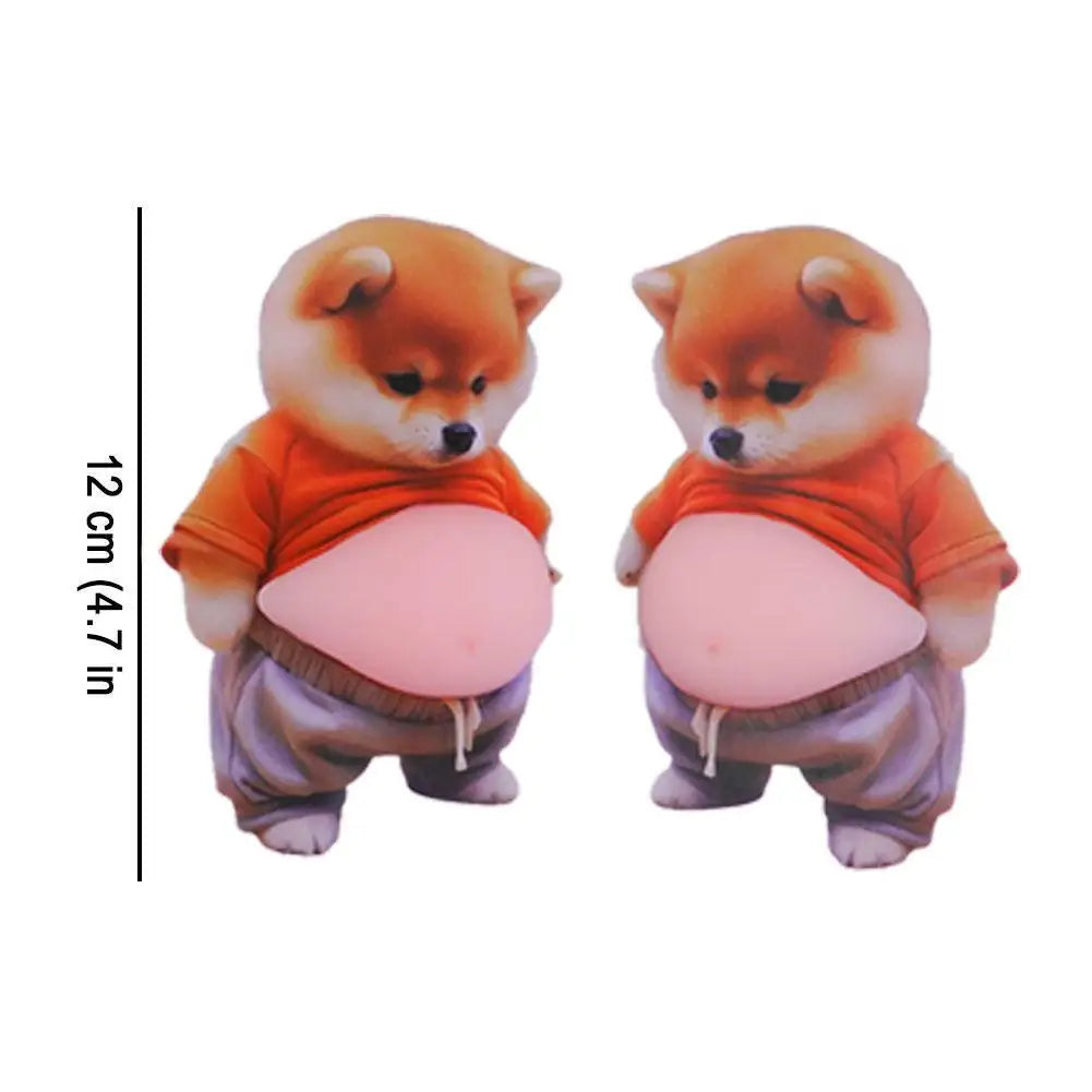 3D Shiba Inu Belly Squeeze Toy & Door Stopper – 2 Pack