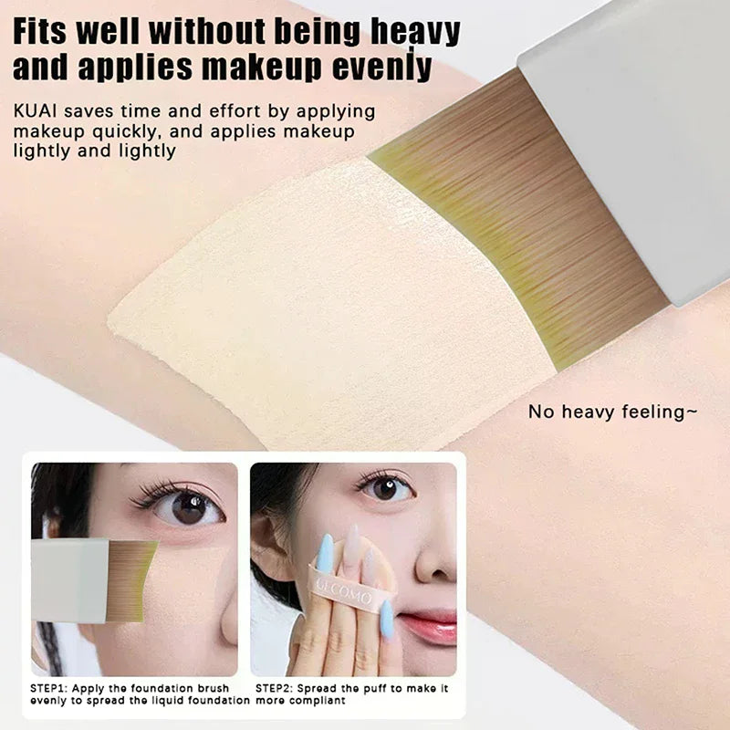 Crescent Foundation Brush – Ultra-Thin Fluffy Soft Bristle Tool
