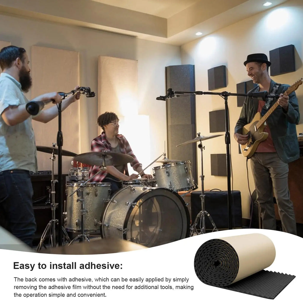 Self-Adhesive Rubber Foam Soundproofing Panel | Studio & Car