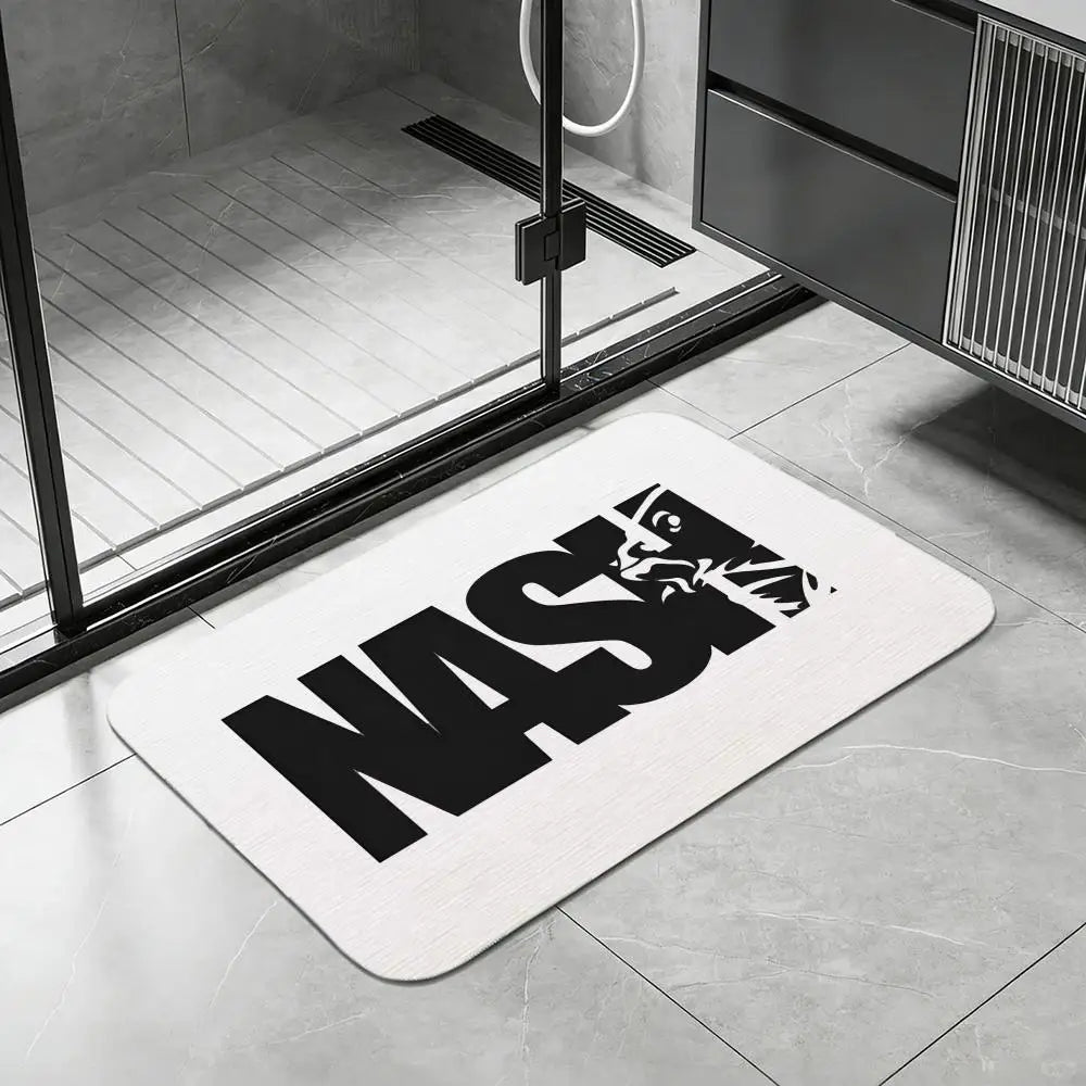 Fishing Logo Diatomite Bath Mat – Quick Dry & Anti-Slip