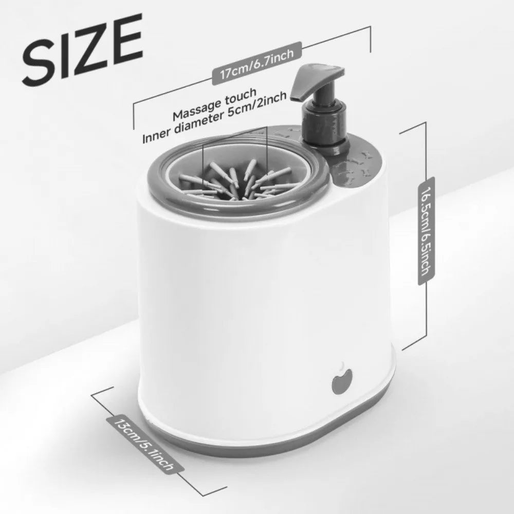 2-in-1 Pet Paw Washer Cup with Soap Dispenser | Dog Paw