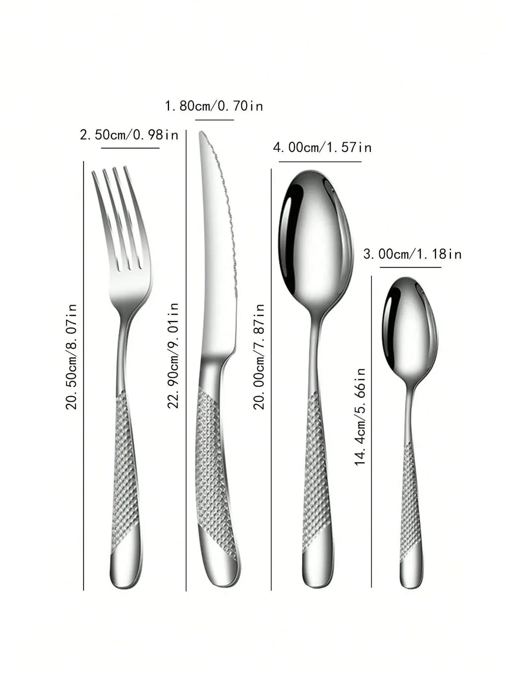 24-Piece Star Diamond Stainless Steel Cutlery Set – Serves 6