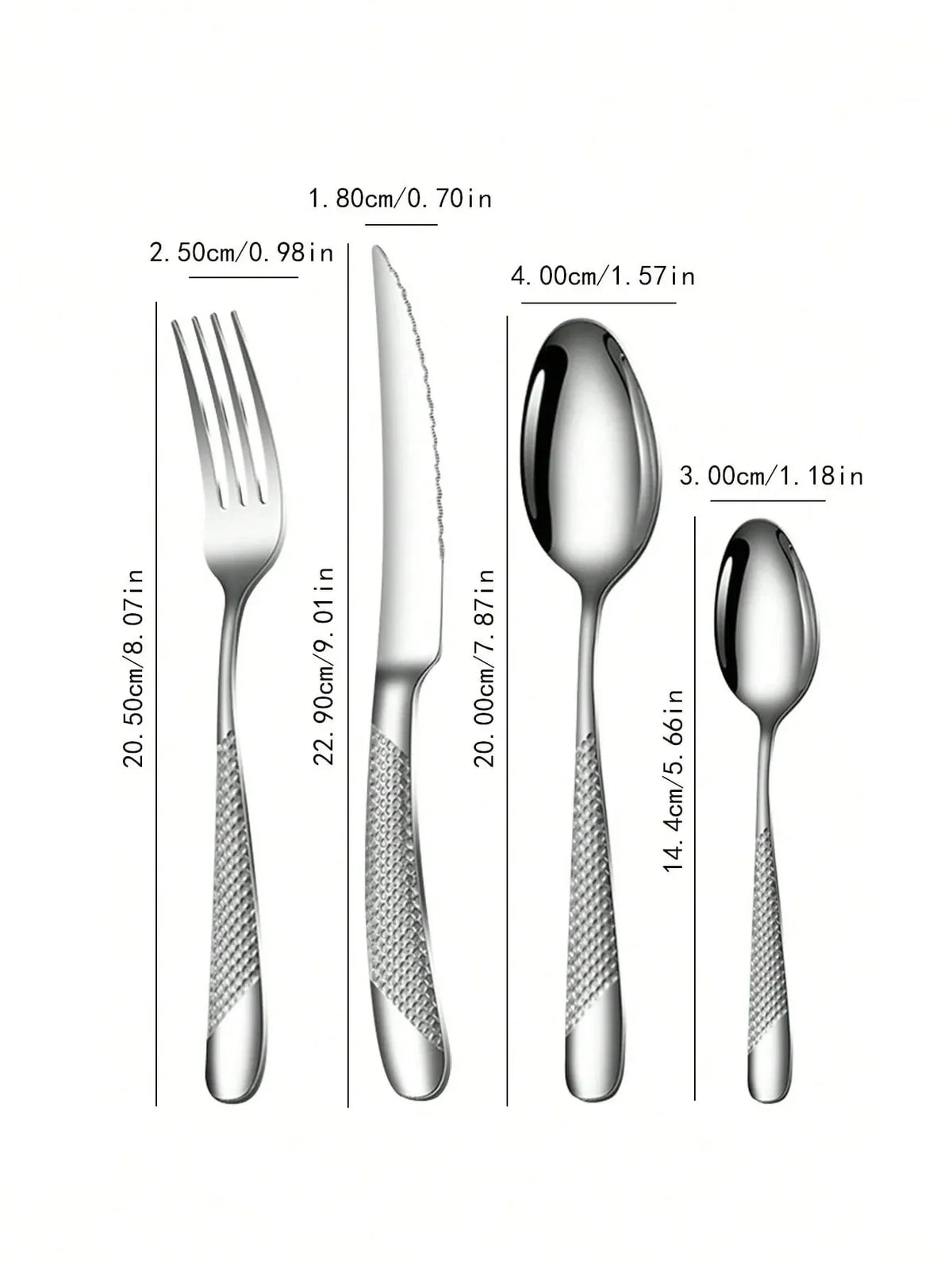 24-Piece Star Diamond Stainless Steel Cutlery Set – Serves 6