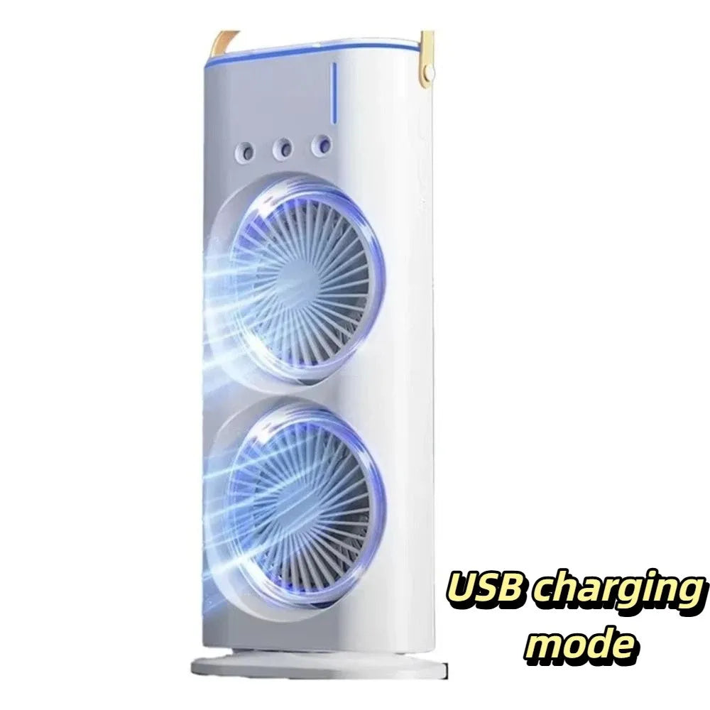 3-in-1 Desktop Fan Humidifier & LED Night Light | USB Cooler