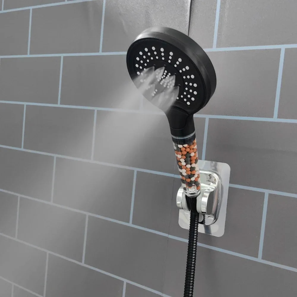 Black 3-Mode High-Pressure Shower Head | Rainfall & Anion Filter