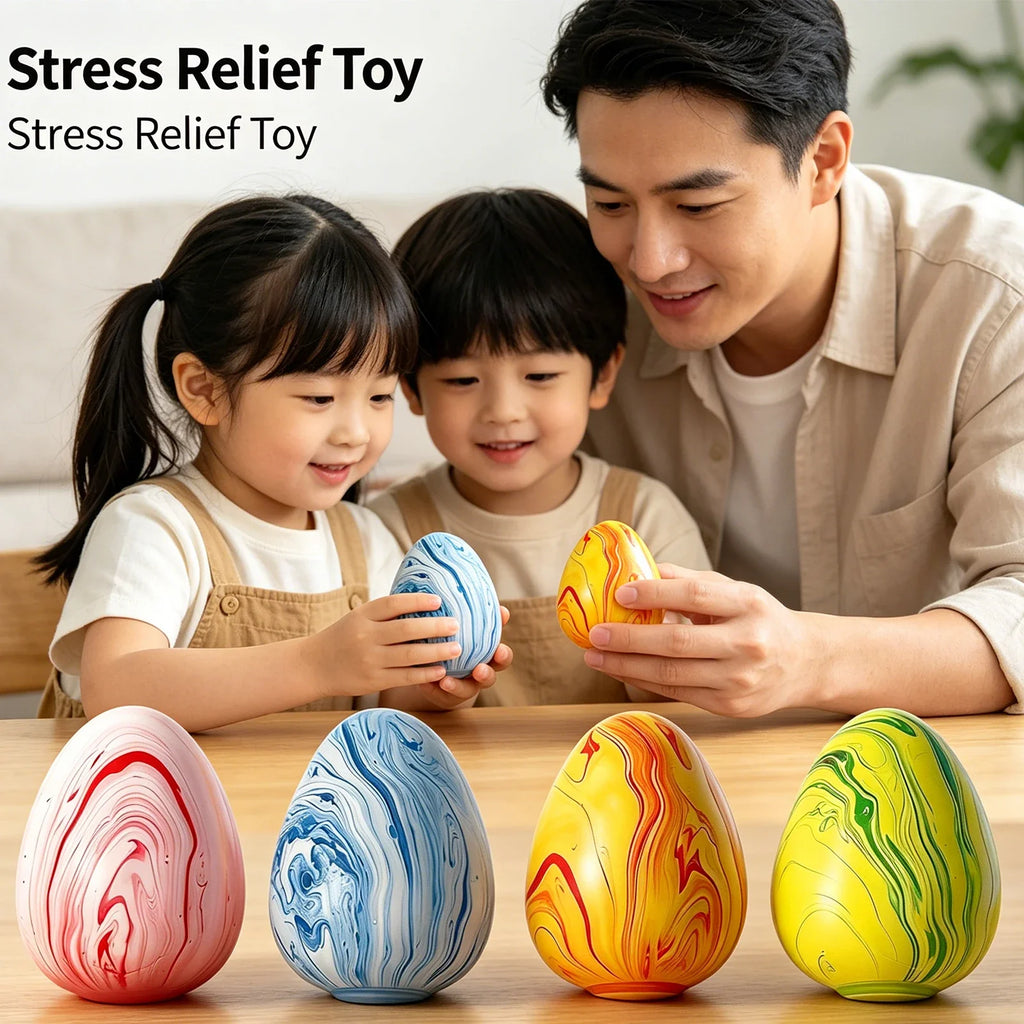 Marbled Egg Squishy Slow Rising Sensory Fidget Squeeze Toy