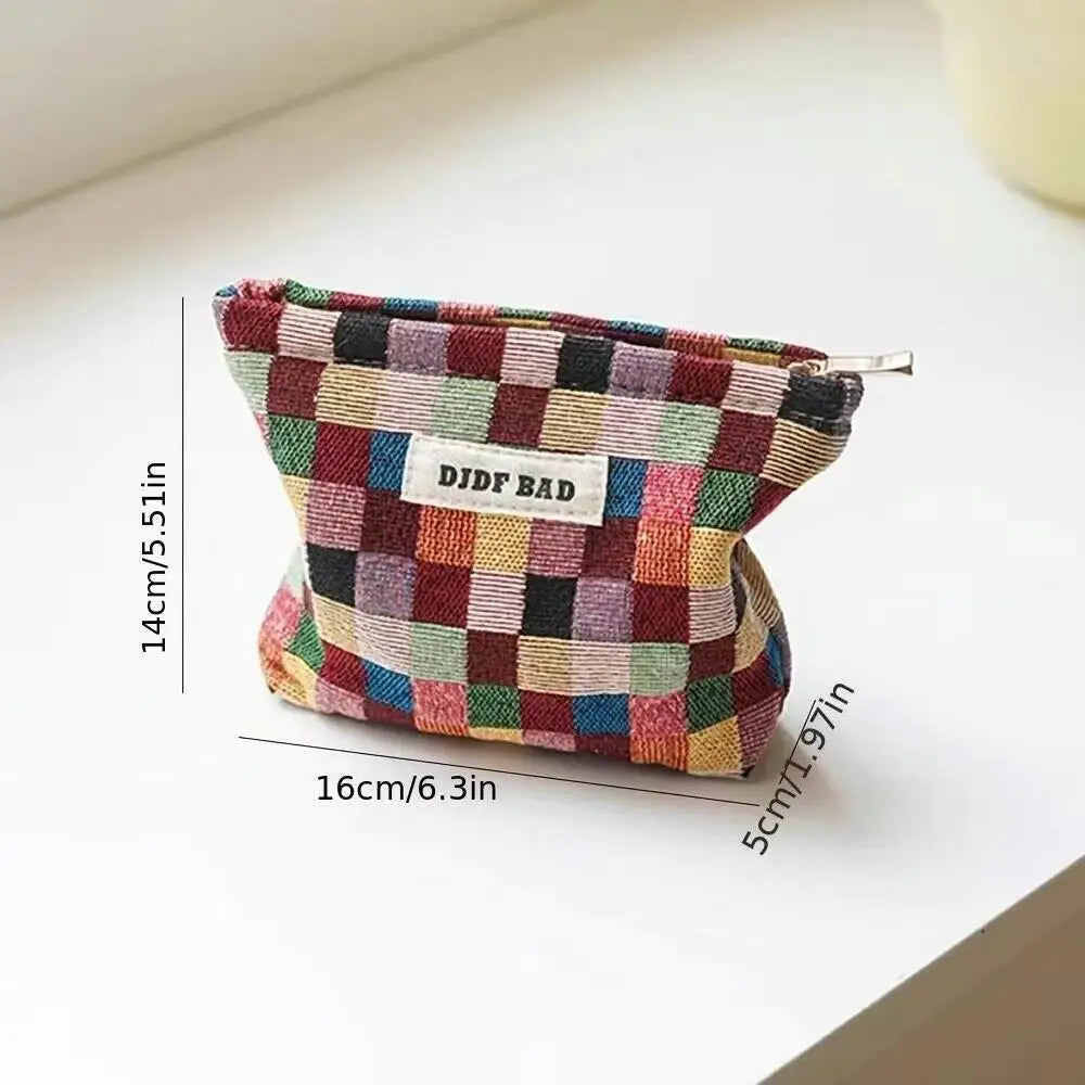 Mini Female Cosmetic Bag Portable Red Soft Small Sanitary Napkin