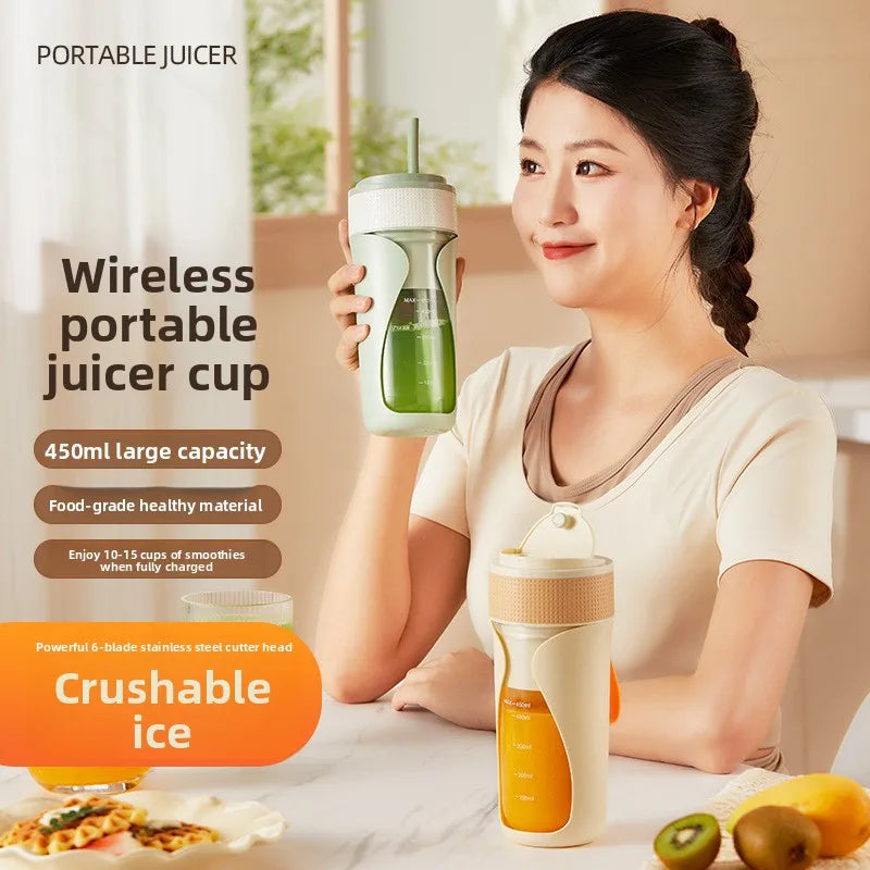 Portable Wireless Charging Electric Juicer Cup 450ml