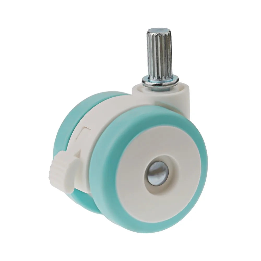 Rubber Swivel Caster Wheels M6/M8 Stem with Locking Brake