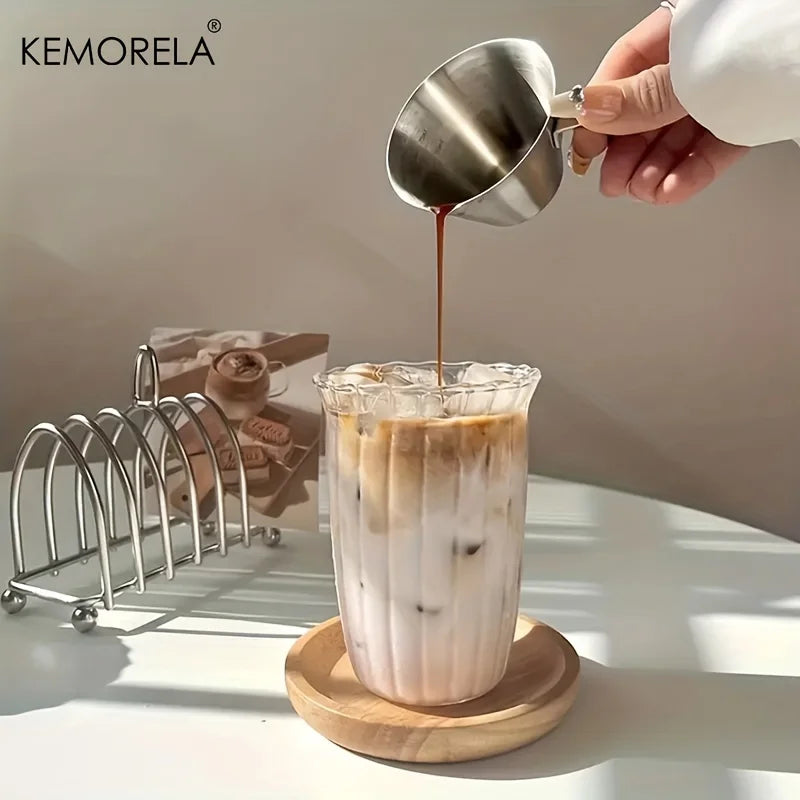 KEMORELA Vertical Stripe Glass Set – 4/6 Pc Cocktail Cups