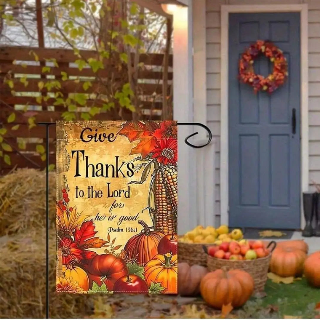 Thanksgiving-themed Garden Flag Double-sided Print Thanksgiving