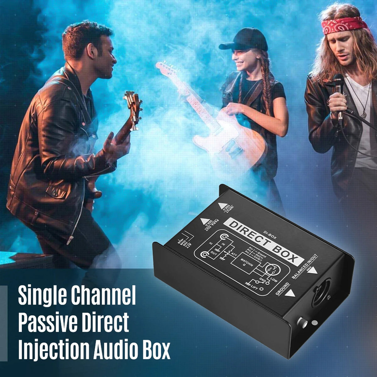 Professional Single Channel Passive DI-Box Direct Injection Audio Box