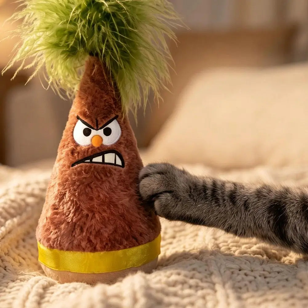 Cat Tumbler Funny Toys Tease Feathers Design Stick Self-hey Relieve