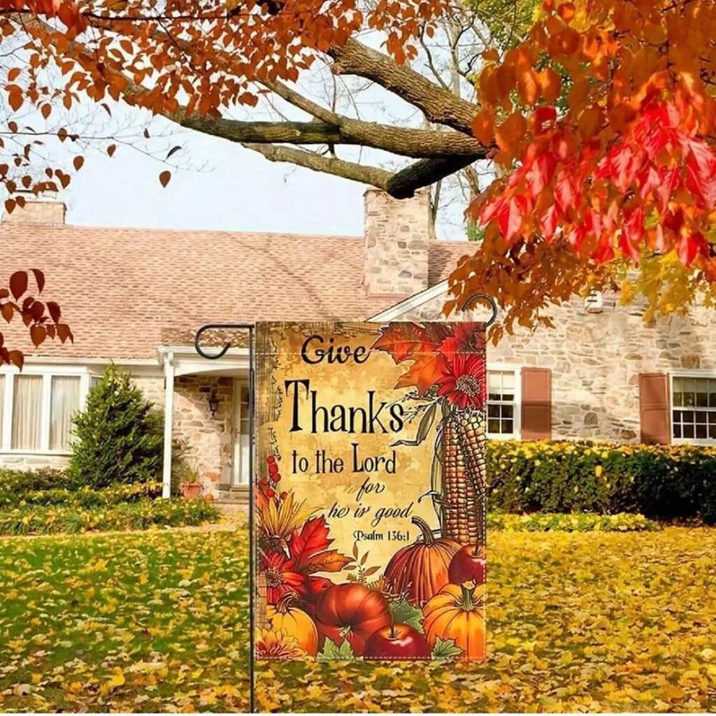 Thanksgiving-themed Garden Flag Double-sided Print Thanksgiving
