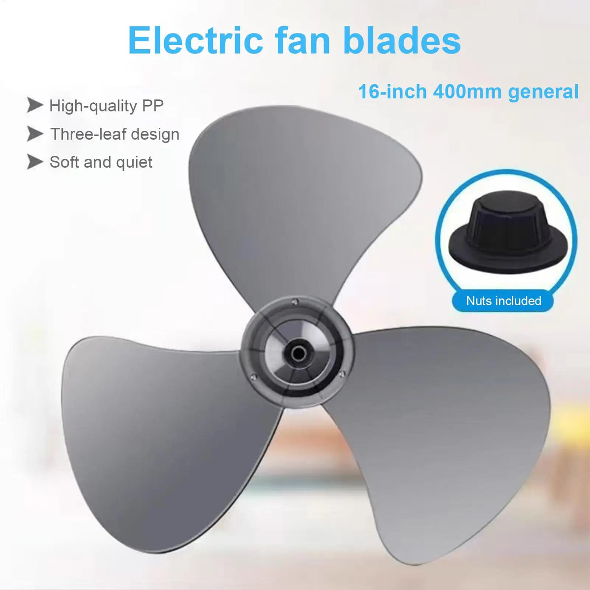 16-Inch Pedestal Fan Blade Replacement with Nut Cover | PP