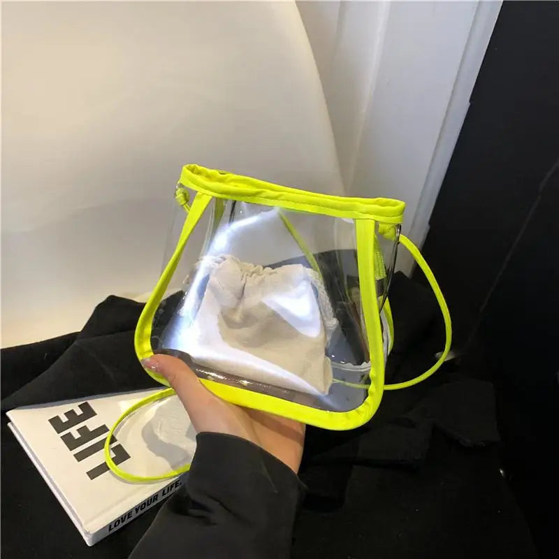 Clear PVC Crossbody Bag – Waterproof 2-in-1 Shoulder Bag