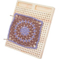 Wooden Crochet Blocking Board with 30 Steel Rod Pins – 11×10 in